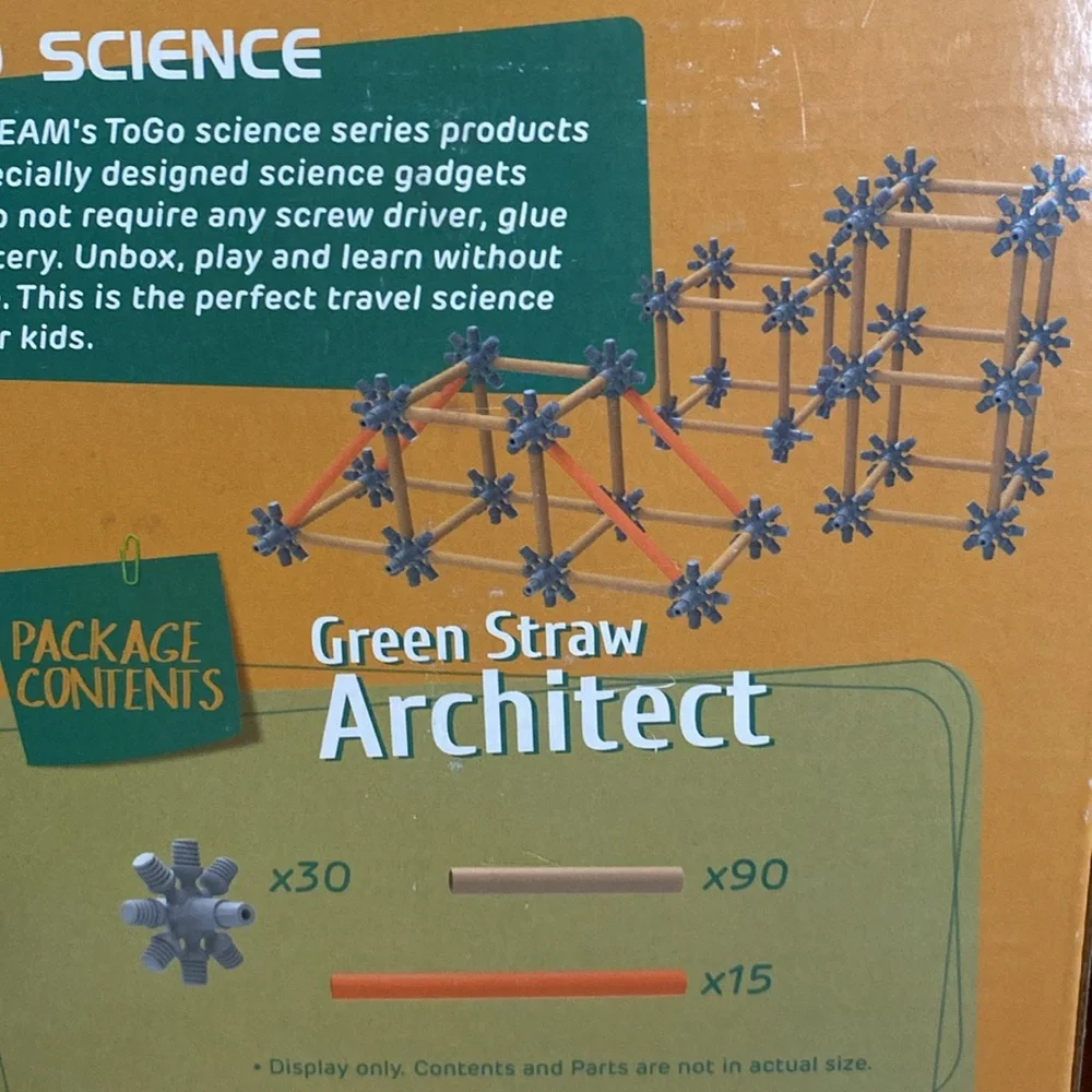 Playsteam Green Straw Architect- To Go Science- Building Set